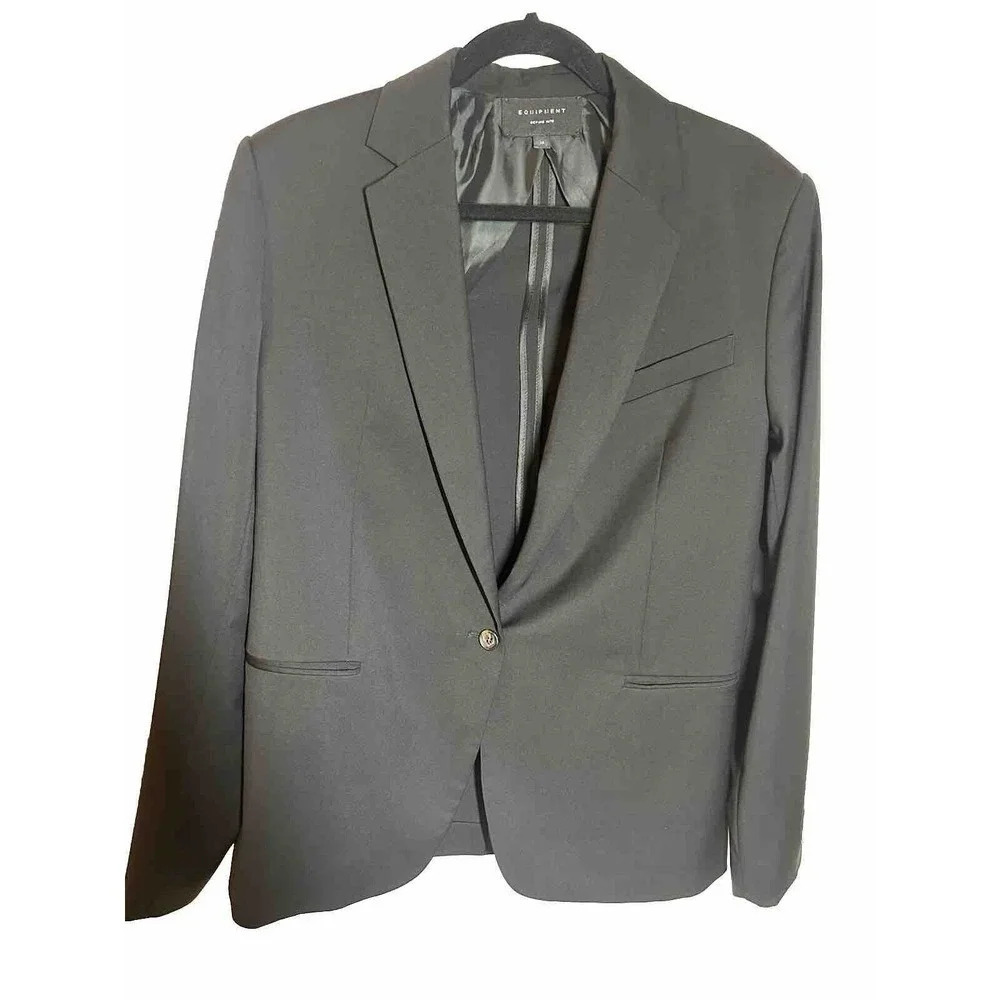 Equipment Women’s Single Button 100% Wool Blazer Size 12